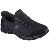 Slip-On Sneaker SKECHERS "GLIDE-STEP-PURSUIT", Damen, Gr. 42, schwarz, Textil, unifarben, sportlich, Schuhe, Freizeitschuh mit elastischem Einstieg, Topseller