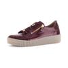 Plateausneaker GABOR, Damen, Gr. 41, rot (bordeaux), Lackleder, glänzend, casual, Schuhe, Freizeitschuh, Halbschuh, Schnürer mit edlen Schmuck-Motiven