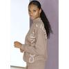 Sweater FRENCH CONNECTION, Damen, Gr. 44/46, beige (sand), Sweatware, Obermaterial: 60% Baumwolle, 40% Polyester, unifarben, casual, hüftlang, hoch geschlossener Ausschnitt, Langarm, Sweatshirts, besonders softe Qualität