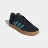 Sneaker ADIDAS SPORTSWEAR "VL COURT 3.0", Gr. 43, core schwarz, powder teal, silber metallic, Leder, Synthetik, sportlich, Schuhe, inspiriert vom Design des adidas samba, Topseller