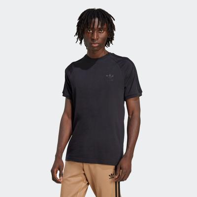 T-Shirt ADIDAS ORIGINALS "3-STRIPES TEE", Herren, Gr. M, schwarz (schwarz, schwarz), Obermaterial: 100% Baumwolle, sportlich, Rundhals, Kurzarm, Shirts, drei Streifen T-Shirt Image