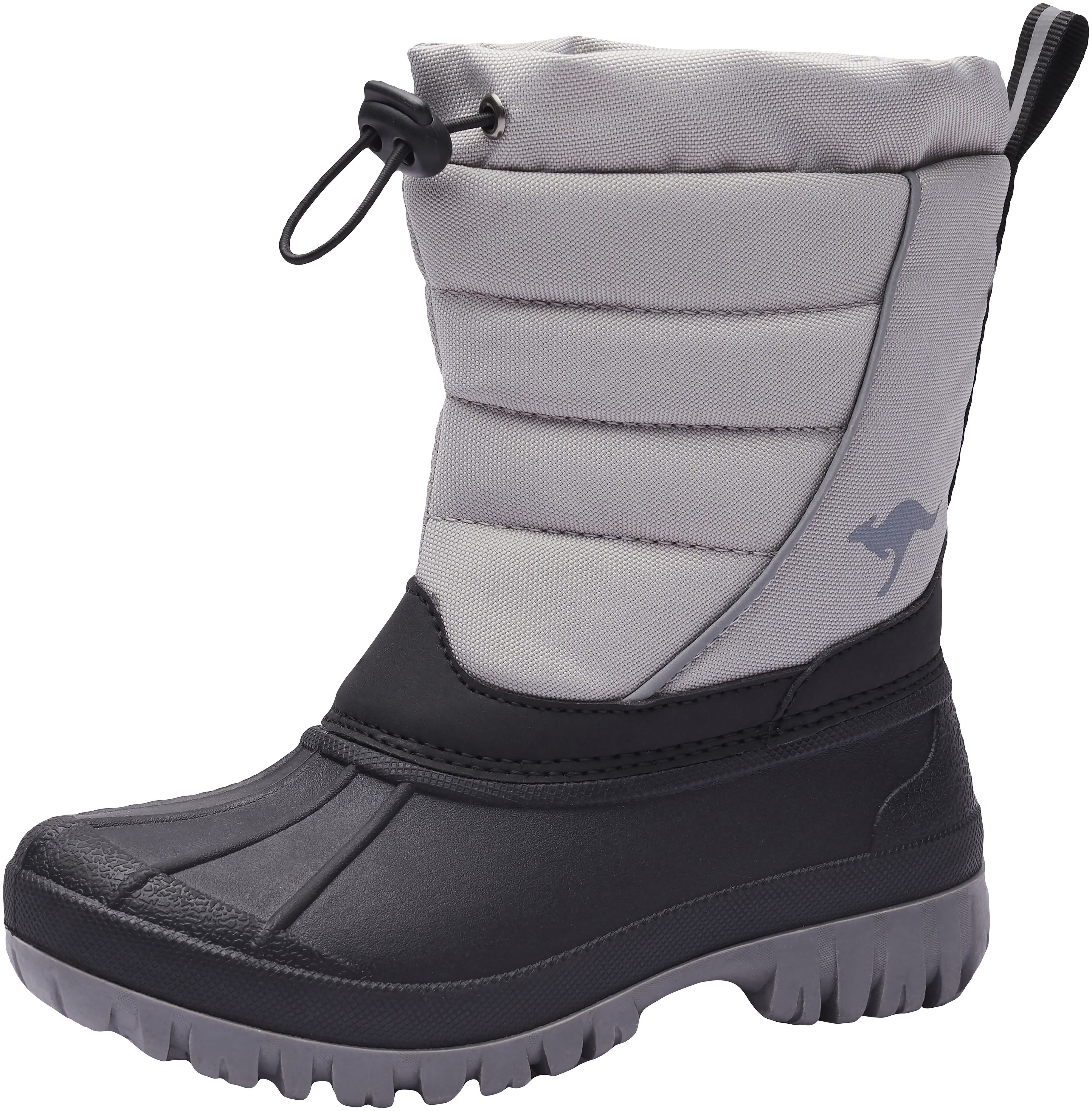 Winterstiefel KANGAROOS "K-Ben", Damen, Gr. 34, grau, Synthetik, Textil, Schuhe, Snowboots, Winterboots, Winterschuhe, wasserabweisend