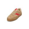 Sneaker MARC O'POLO "aus softem Veloursleder", Damen, Gr. 36, light pure sand, rot, Obermaterial: 100% Leder (Rind), unifarben, Schuhe