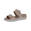 Pantolette CAPRICE "Caprice Pantoletten Leder", Damen, Gr. 38, beige (cream), Leder, casual, Schuhe