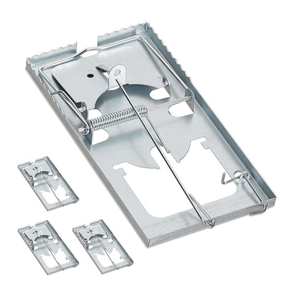 relaxdays 4er-Set Rattenfalle mechanisch Image