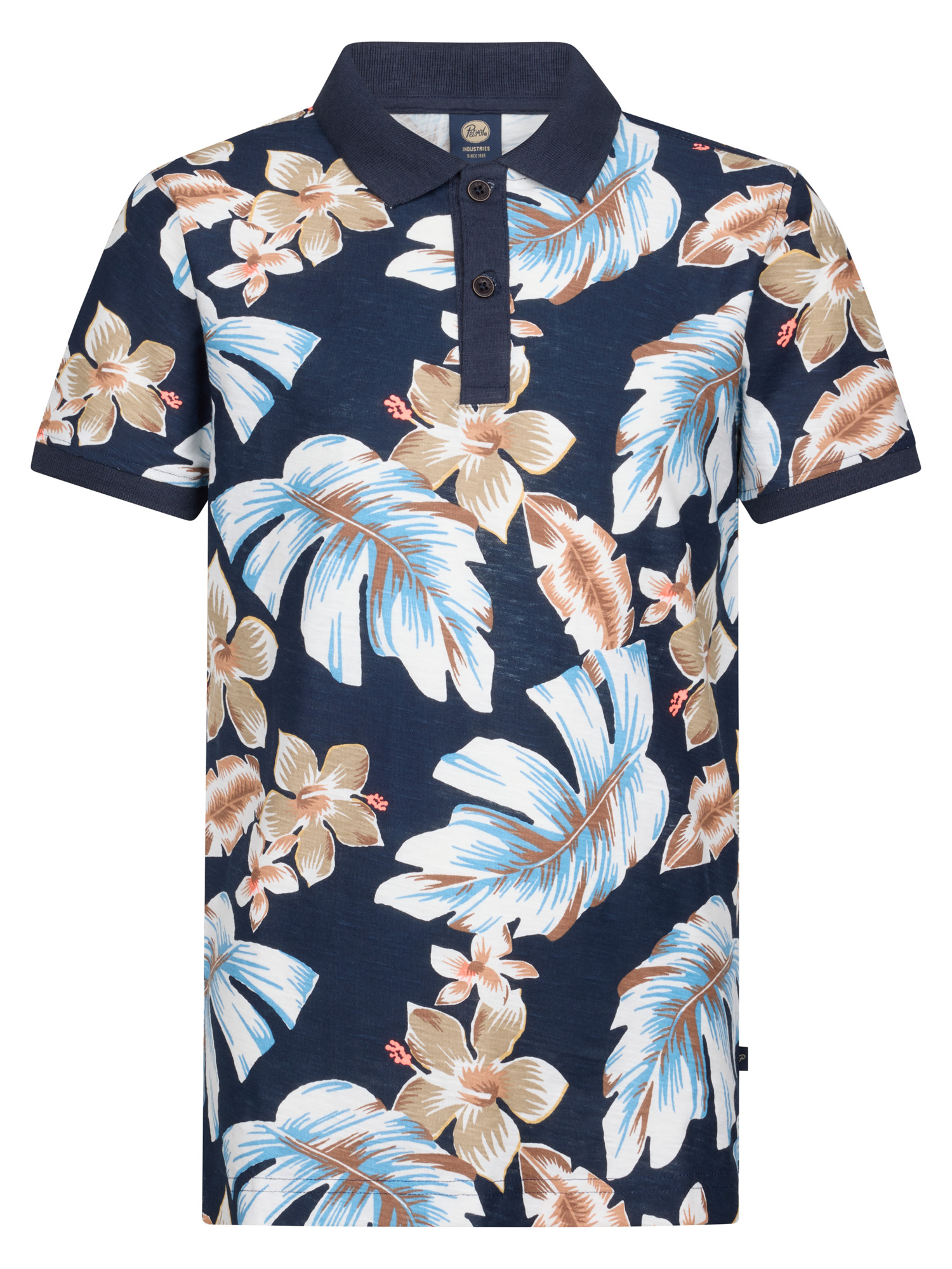 Petrol Industries - Poloshirt mit All-over Muster Pier Jungen - Blau Image