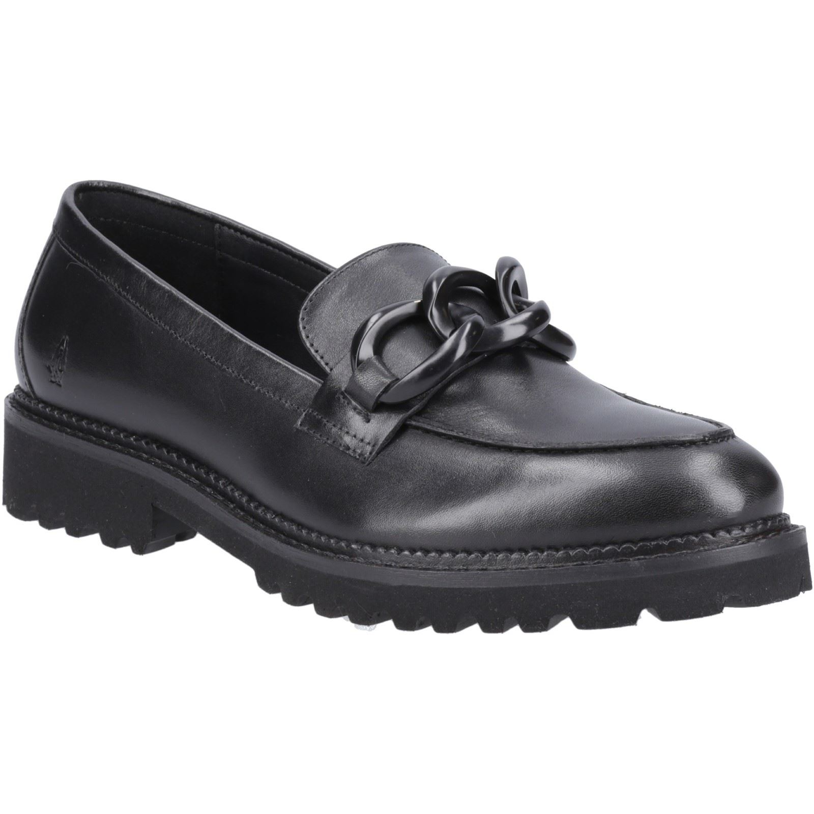 Hush Puppies Gianna Leder Damen Schwarz Loafers