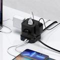 Treetalk - Multipresa a cubo 9 in 1 con usb, 5 prese con 4 porte usb, presa con interruttore,