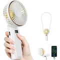 Ventilatore portatile, mini ventilatore pieghevole a 180°, display lcd, ultra silenzioso, 4000 mAh,