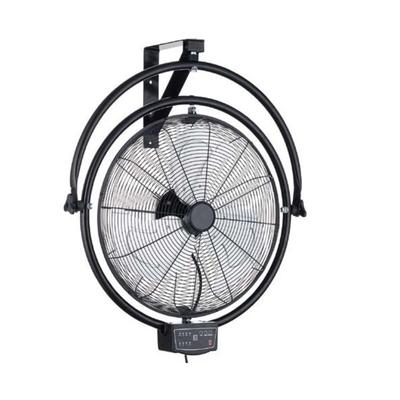 Schwarzer Industrie-Wandventilator 120W, 3 Aluminiumflügel, 50 cm, 85° Oszillation und 3 Image