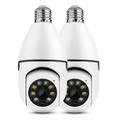 Tlily - Telecamere di Sicurezza con Presa Luce WiFi 2.4G Wireless, Telecamera Lampadina, Wireless