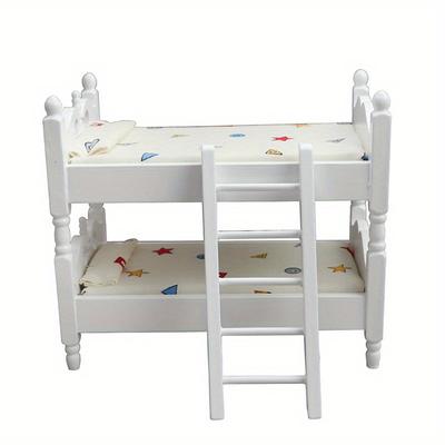 TEMU 1:12 Scale Model House Miniature Furniture Micro Scene Miniature Double Bed Furniture Ornaments Home Decorations - Geometry Patterns