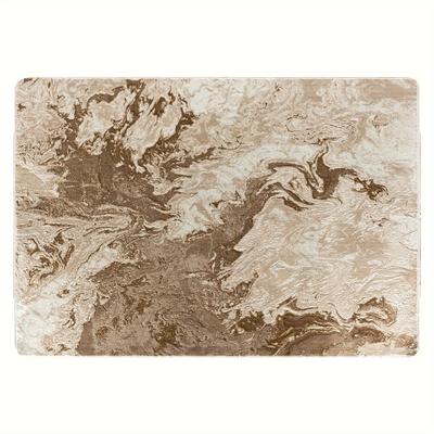 TEMU 1pc Marble Series Beige Soft Floor Mat For Living Room, Kitchen Supplies Square Gram Weight 480g Thickness 1cm Image