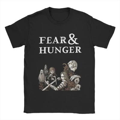 TEMU Fear And Hunger Men's T Shirt Unique Tees Short Sleeve Crewneck T-shirt Pure Tops Image