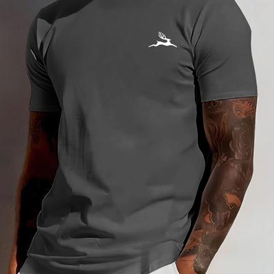 TEMU Navy Blue Tee Shirt, Tees For Men, Simple Casual Short Sleeve T-shirt For Summer Image