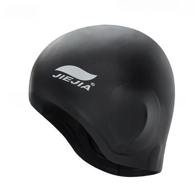 TEMU Jiejia Silicone Swim Cap - High Elasticity, Waterproof With Ear Protection For Long Hair &