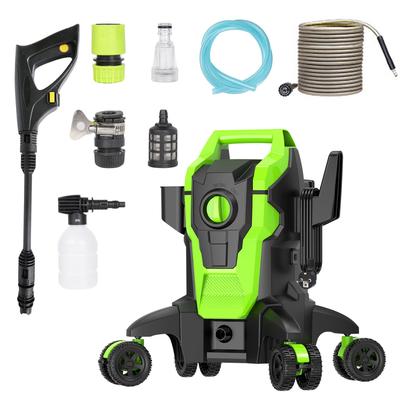 TEMU Electric High Pressure Washer 1600w, 120bar, 380l/h Adjustable Lance From 0 To 180°, 7m Flexible Hose, For , Gardens, Cars Image