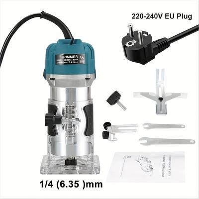 TEMU 800w 30000rpm Wood Milling Woodworking 1/4 Wood Milling And Cutting Image
