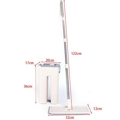 TEMU Mop Set With Bucket Floor Wiper Set 360 Mop + 10 Microfiber Pads Cleaning Cloth Image
