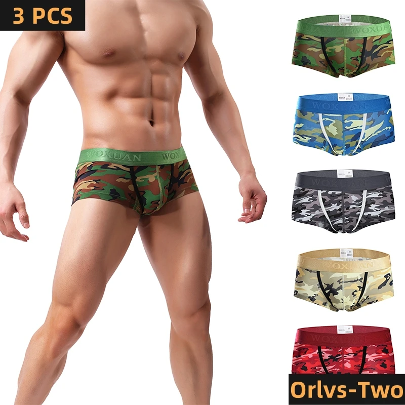 S-XXL 3 teile/los Boxershorts Männer Unterwäsche sexy Schlüpfer unter tragen Baumwolle Unterhosen atmungsaktive Shorts Höschen bequem Image