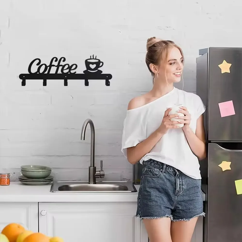 Kaffeetasse Rack Wand haken Kaffeetasse halter Wand Metall Kaffeetasse Rack für die Wand