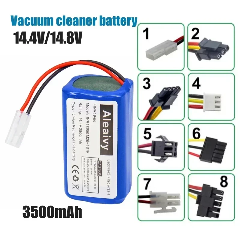 14,4 V 3500 mAh Staubsauger-Akku, für XiaoMi G1 MJSTG1 CONGA 1290 1390 LIECTROUX C30B Deebot N79 N79S RoboVac 11 11S Image