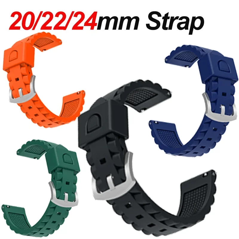 Correa Silikon Suave 20/22/24mm für Smartente, Pulsera Deportiva Live, Repuesto Fitness Image