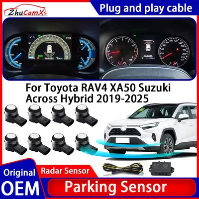 ZhuCamX Car Parking Sensor Kit Buzzer Alarm Reverse Radar Detector System For Toyota RAV4 XA50 Suzuki Across Hybrid 2019~2025