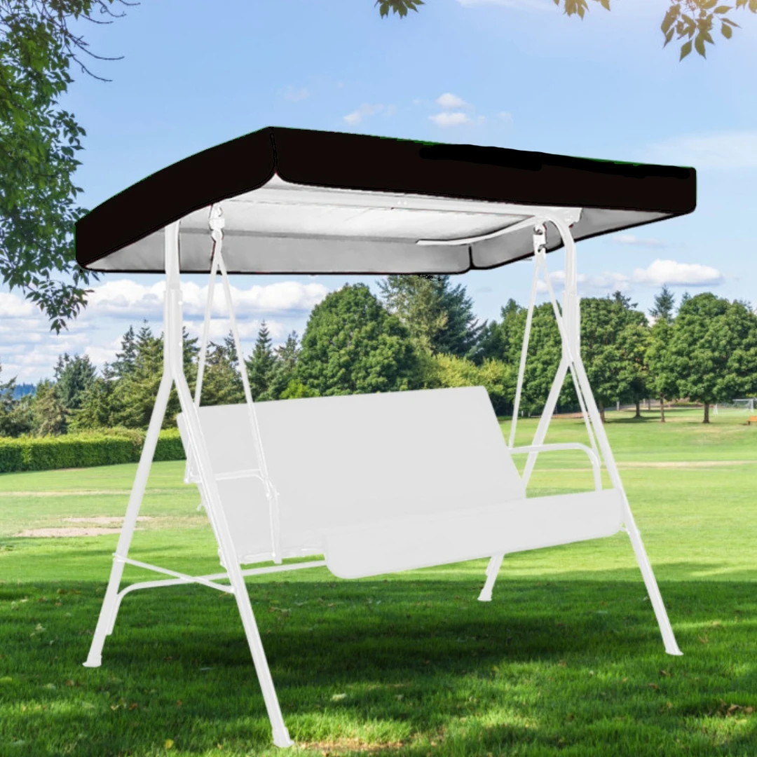Outdoor-Schaukelstuhl-Überdachungshülle, wasserdicht, winddicht, UV-beständig, Polyester-Top-Ersatz für den Außenbereich, Garten, Terrasse, Hof, Park Image