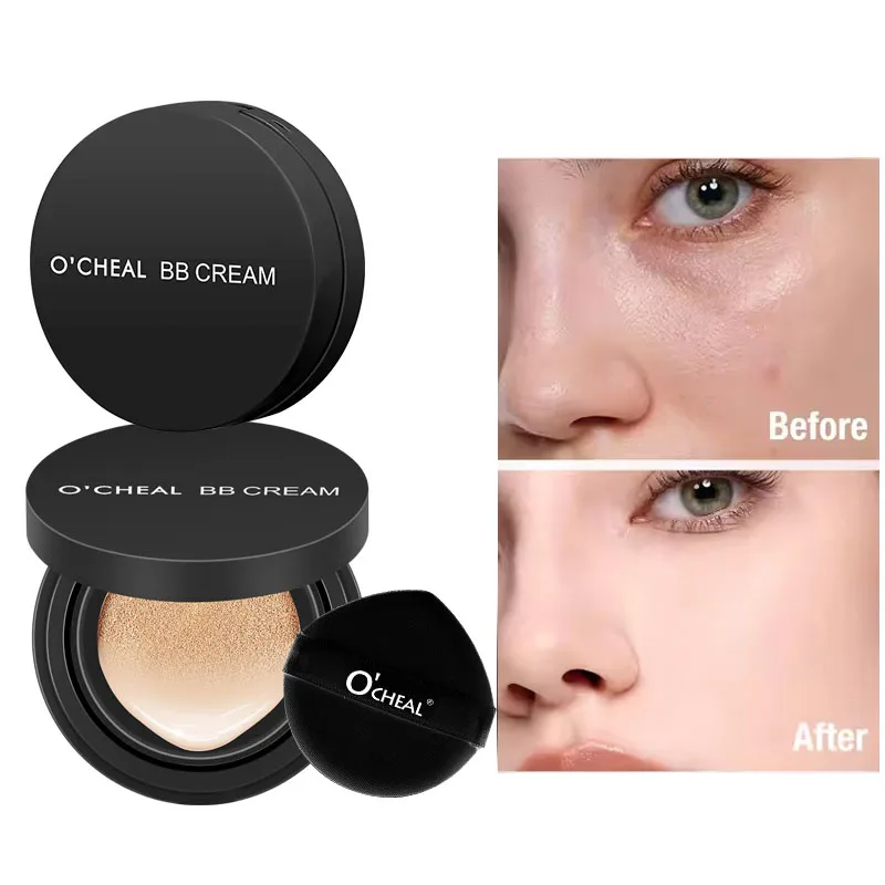 OCHEAL BB-Creme, Luftpolster, vollständige Abdeckung, wasserfest, langlebig, Concealer-Kissen, kompaktes Gesichts-Make-up, Foundation, CC-Creme Image