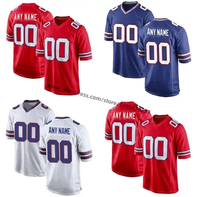 Custom Men Youth Buffalo Stitched American Football Jersey Josh Allen Royal Shirts
