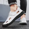 Sommer Neue Hohe Qualität Designer Leder Atmungsaktive Komfort Schuh Outdoor männer Casual Handgemachte Genäht Große Größe Leder Schuhe
