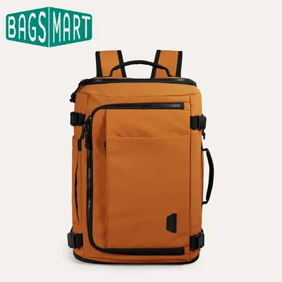 BAGSMART Men's Backpacks 15.6in Laptop Backpack MultiFunction Luggage Waterproof Extended Travel Backpack School Bag