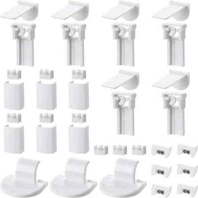 36PCS Plissee Blind Halter Halterung DIY Zubehör Set Einfache Installation Einfache Plissee Fenster Shades Jalousien Vorhänge Klemme