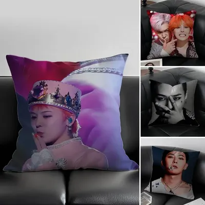 KPOP G-G-Dragon Kissenbezug, hautfreundlicher und bequemer Stoff-Kissenbezug, unsichtbarer Lilky-Reißverschluss Image