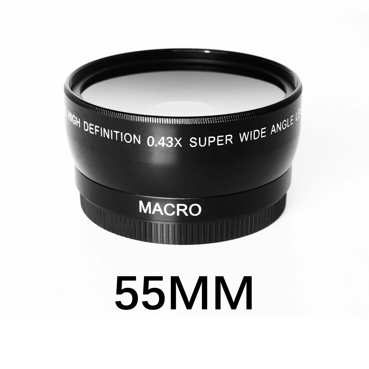 55 mm 2-in-1 HD 0,43X Superweitwinkel-Makroobjektiv für 55 mm Filtergröße Canon Nikon Sony Kameraobjektiv Telekonverter Weitwinkelobjektiv Image