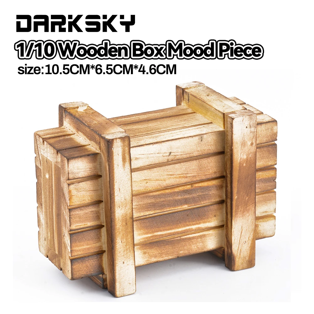 Holzkiste Stimmungsstück 1/10 Simulation Kletterauto Upgrade und Modifikationszubehör für Trx4 Km2 SCX10 90046 D90 Image