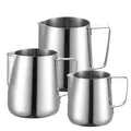 Pentola per schiuma di latte antiaderente in acciaio inossidabile espresso barista artigianale latte cappuccino crema a punta bocca tirare fiore tazza bollitore