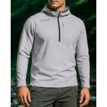 Per uomo Felpa con cappuccio Felpa Polo cima dell'escursionismo Manica Lunga Felpa con Cappuccio Maglietta Top Esterno Asciugatura Rapida Leggero Traspirante Zip a un quarto Poliestere Nero Bianco