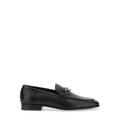 Salvatore Ferragamo Loafer - Moccasin Gancini With Distinctive Metal Detail - Gr. 9 - in Schwarz - für Herren
