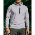 Per uomo Felpa con cappuccio Felpa Polo cima dell'escursionismo Manica Lunga Felpa con Cappuccio Maglietta Top Esterno Asciugatura Rapida Leggero Traspirante Zip a un quarto Poliestere Nero Bianco