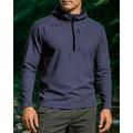 Per uomo Felpa con cappuccio Felpa Polo cima dell'escursionismo Manica Lunga Felpa con Cappuccio Maglietta Top Esterno Asciugatura Rapida Leggero Traspirante Zip a un quarto Poliestere Nero Bianco