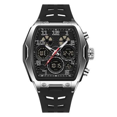 SANDA 6266 Men's Electronic Watch Sports Multifunctional Waterproof Wine Barrel Type Countdown Men's Electronic Digital Watch