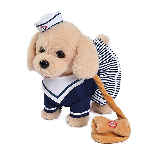 Cane robot telecomandato giocattolo cane peluche elettronico giocattolo interattivo cammina canta regalo di animale di peluche per ragazza e ragazzo di età compresa tra 3 e 6 anni regalo di Natale