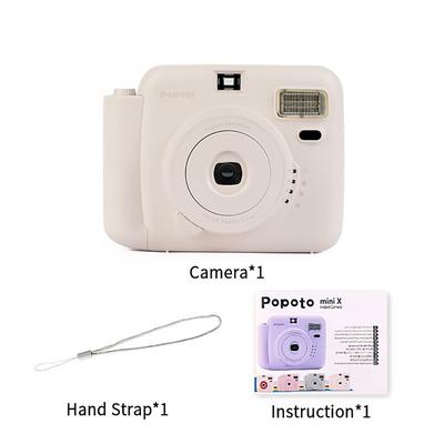 Lnstant Print Camera Kit with Mini Film Roll Built-in Flashlight Includes Felt Handbag and Album Perfect Gift for Women on Valentine's Day