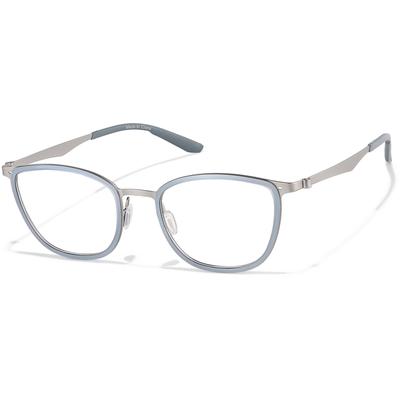 Zenni Rectangle Glasses Gray Mixed Full Rim Frame