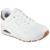 Sneaker SKECHERS "UNO-JUNGLE NITE", Damen, Gr. 37, bunt (weiß, leo), Lederimitat, animal-print, sportlich, Schuhe, Schnürschuh, Freizeitschuh mit Wedge-Absatz