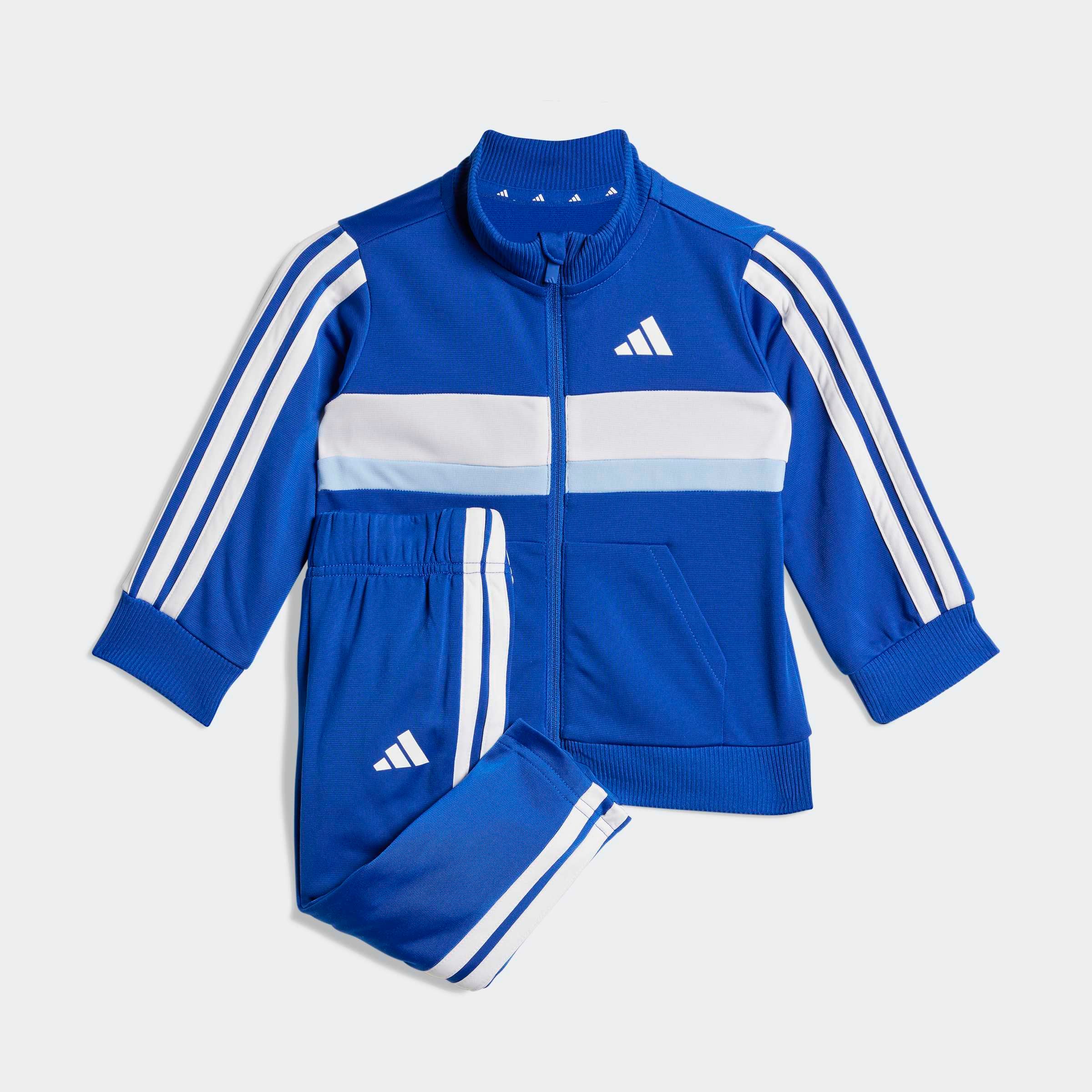 Trainingsanzug ADIDAS SPORTSWEAR "I 3S TIB TS", Kinder, Gr. 68, blau (royal blau, glow blau, weiß), Obermaterial: 100% Polyester, Sportanzüge Image