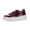 Plateausneaker GABOR, Damen, Gr. 42, rot (bordeaux), Lackleder, glänzend, sportlich, Schuhe, Freizeitschuh, Halbschuh, Schnürschuh mit gepolstertem Schaftrand