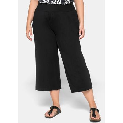 3/4-Hose SHEEGO, Damen, Gr. 46, Normalgrößen, schwarz, 95% Viskose, 5% Elasthan, unifarben, Hosen Image